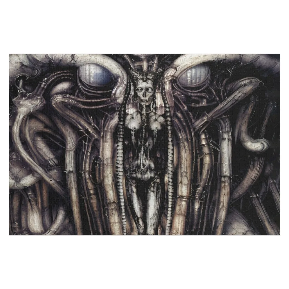 HR Giger Lilith Steampunk Gold Jigsaw Puzzle Personalized Gift Ideas Customizeds For Kids Custom Photo Custom Wooden Gift Puzzle