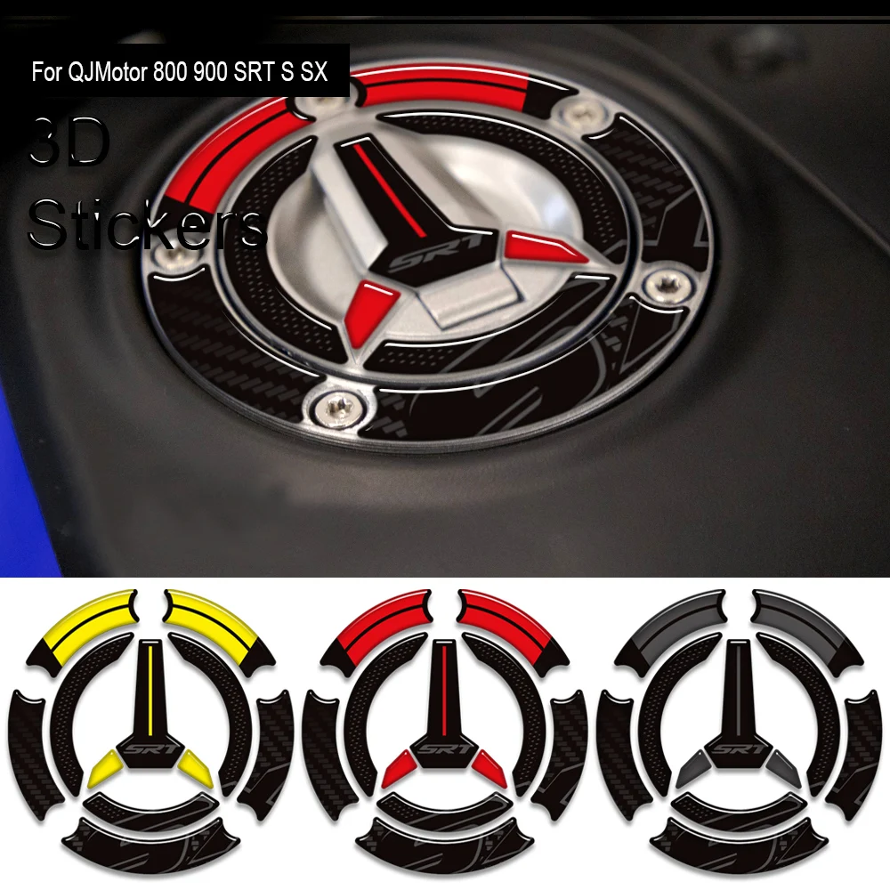 ل QJ موتور SRT 800 900 SX دراجة نارية اكسسوارات خزان الوقود وسادة واقية يغطي مقاوم للماء ثلاثية الأبعاد الراتنج ملصقات عدة 2023-2025