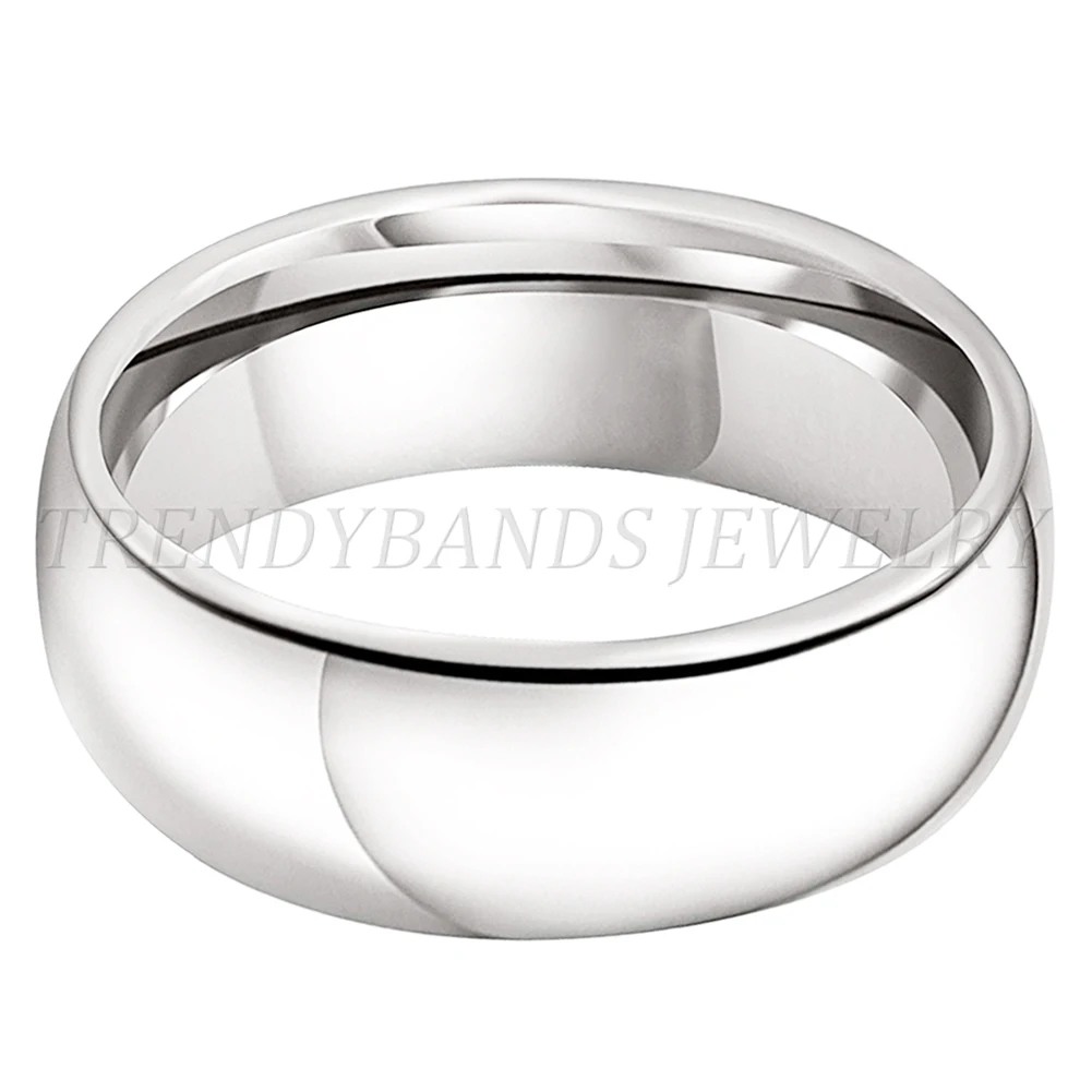 Weiß Wolfram Ring 4mm 5mm 6mm 7mm 8mm 10mm Männer Frauen Paar Verlobung Mode schmuck Poliert Glänzenden Comfort Fit – Detail 10