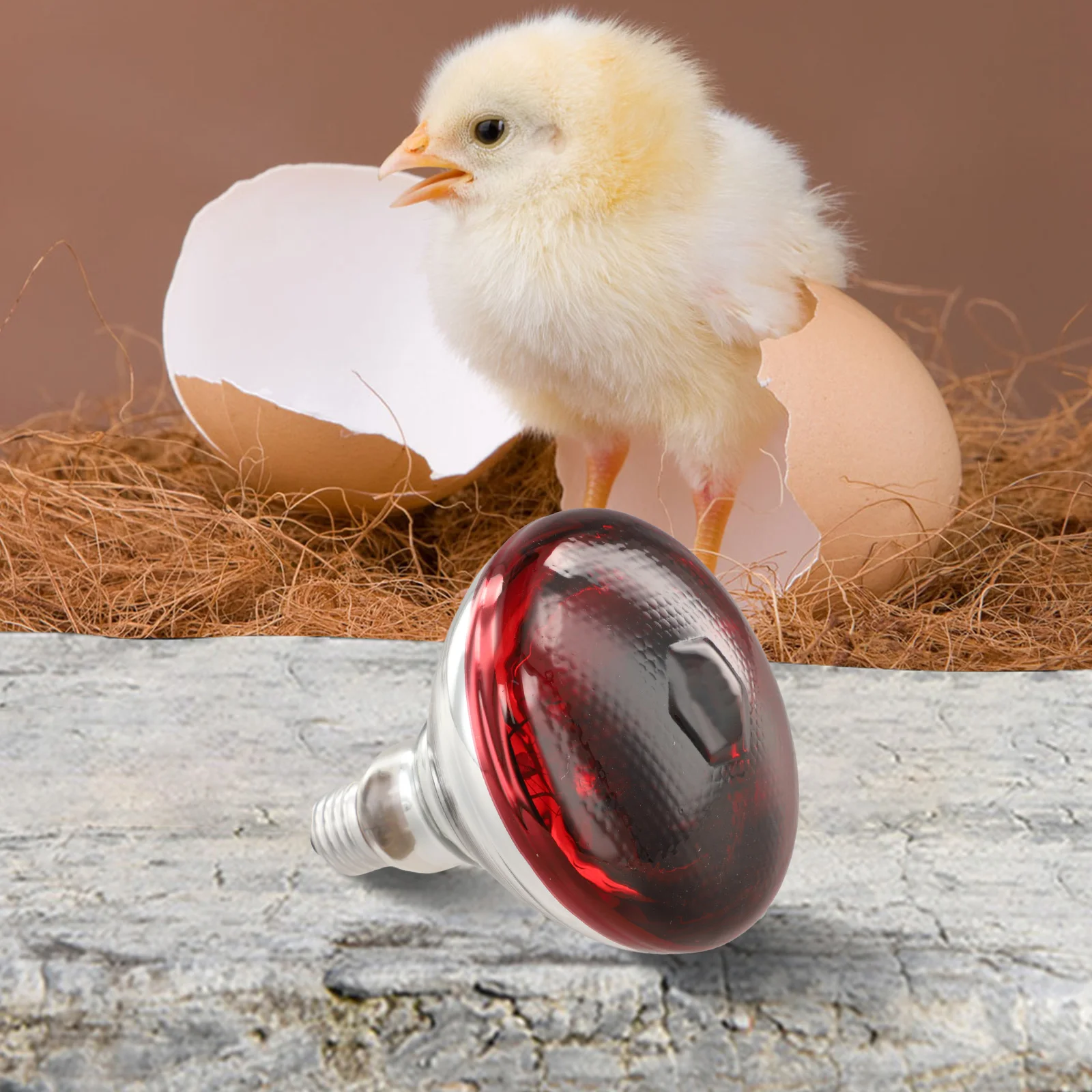 Brooder Heat Lamp Heat Lamp 110 Volts Operation Near-Infrared Emission Quartz Glass Material Red Light Benefits Heat Source