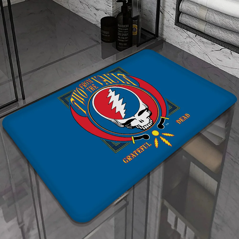 G-Grateful D-Dead Floor Mat INS Style Soft Bedroom Floor House Laundry Room Mat Anti-skid Household Carpets