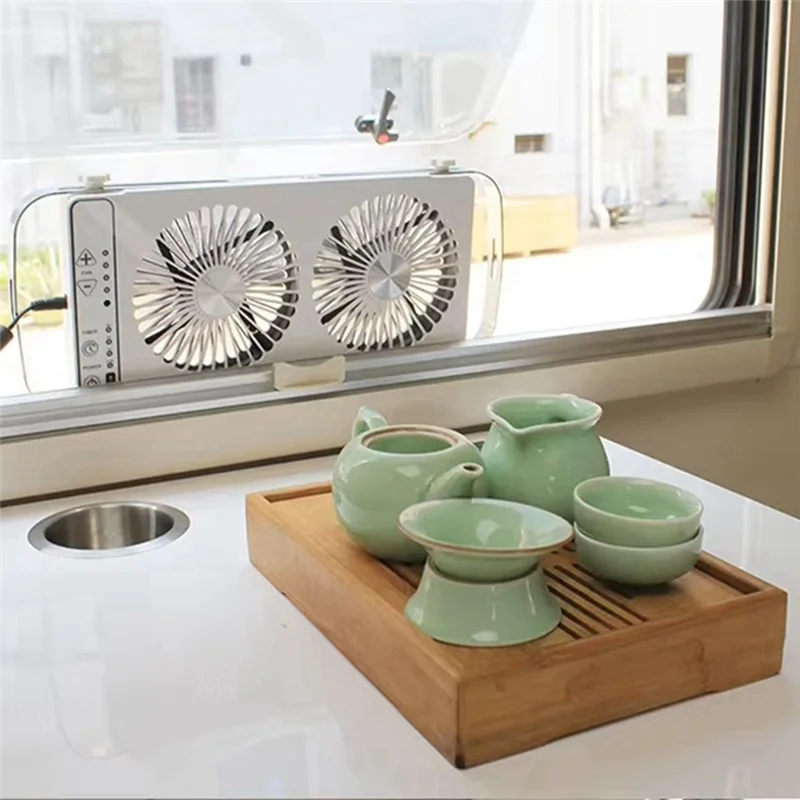 

A80X-12V Waterproof Ventilation Cooling Fan Car Exhaust Fan Sunroof Exhaust Radiator RV Campers Accessories