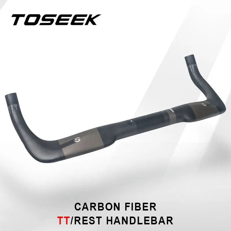 

TOSEEK 400/420/440 мм руль для шоссейного велосипеда из углеродного волокна 31,8 мм велосипедный руль для триатлона велосипедная ручка Bullhorn Drop Bar