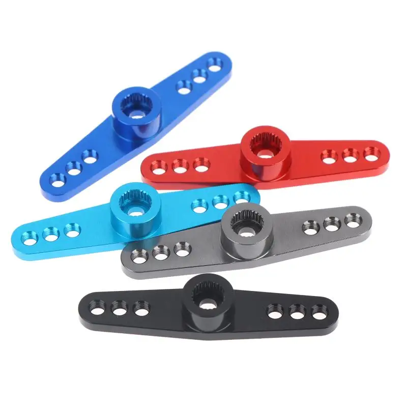 Aluminum Alloy 25T Steering Servo Arm for RC Car Crawler Large Torque Upgrade Double Arm for Off Road Racing