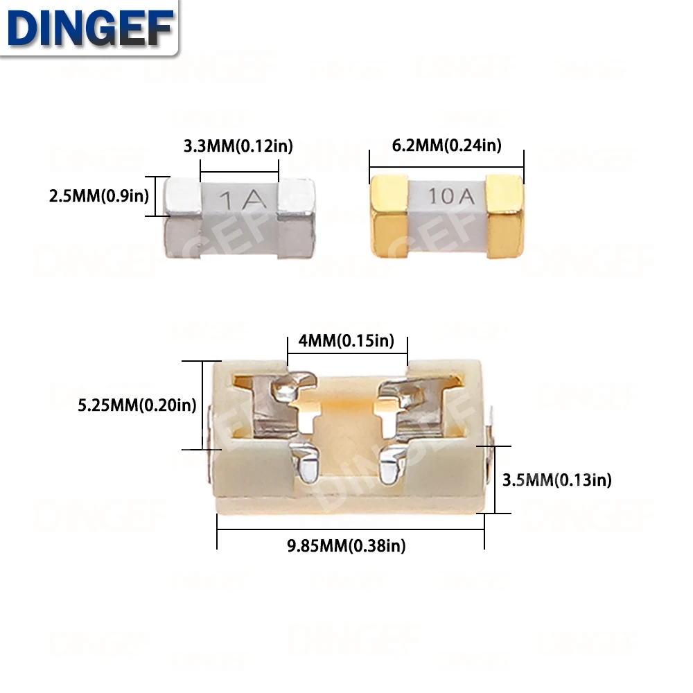 10PCS 1808 SMD ฟิวส์ฟิวส์ติดตั้งบนพื้นผิวที่ออกฤทธิ์อย่างรวดเร็ว 0.5A 0.75A 3A 4A 5A 6.3A 10A 12A 15A 500MA 750MA สำหรับวงจร PCB ป้องกัน