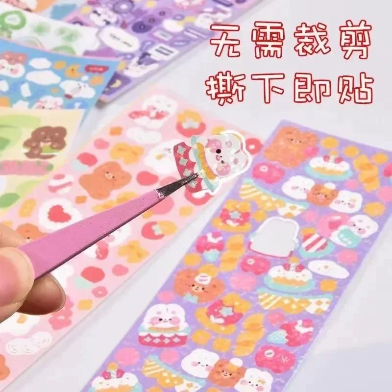 100/50/20Pcs Cute Stickers Kawaii Cartoon Laser Sticker for Kid Sticker Plate DIY Popular Campus Students Decoration Stationery