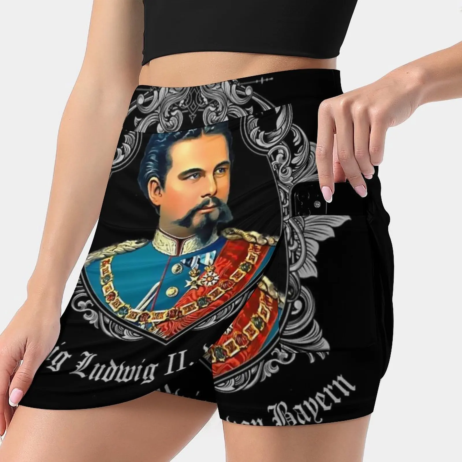 King Ludwig Ii Of Bavaria Women's skirt Mini Skirts A Line Skirt With Hide Pocket Fun Bavaria Free State Pointed Oberbayern