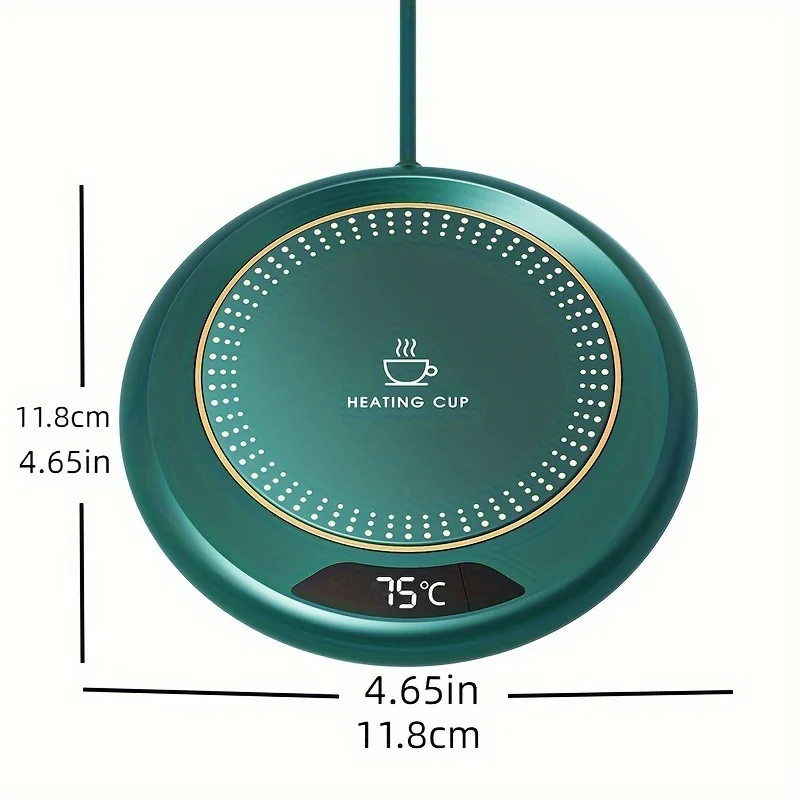 Coffee Mug Warmer, 3 Temperature Settings, Auto Shut Off, USB Heating Pad For Beverages, Milk, Tea & Hot Chocolate (Without Cups