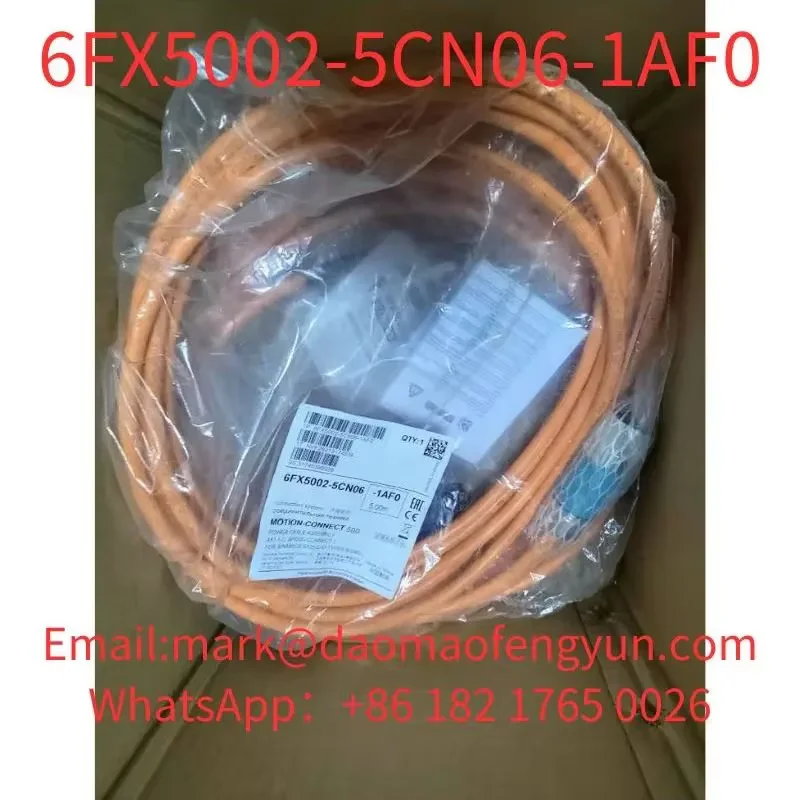 6FX5002-5CN06-1AF0 Brand New ower cable pre-assembled TYPE 4X1,5 C, SPEED-CONNECT SIZE 1 FOR