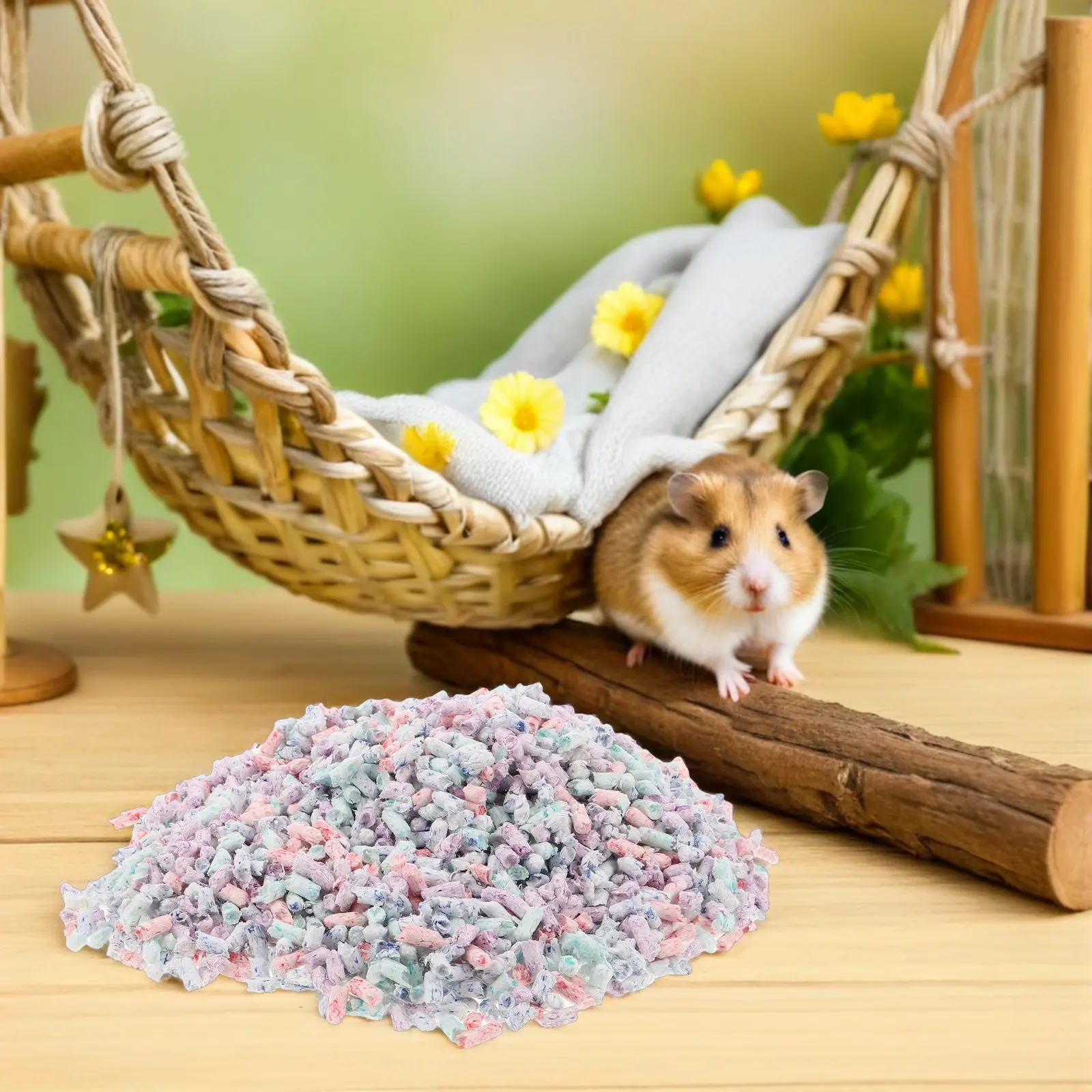 1Set Small Animal Bedding Pads Breathable Soft Paper Bedding Hamster Gerbil Absorbent Nesting Supplies for Hamster