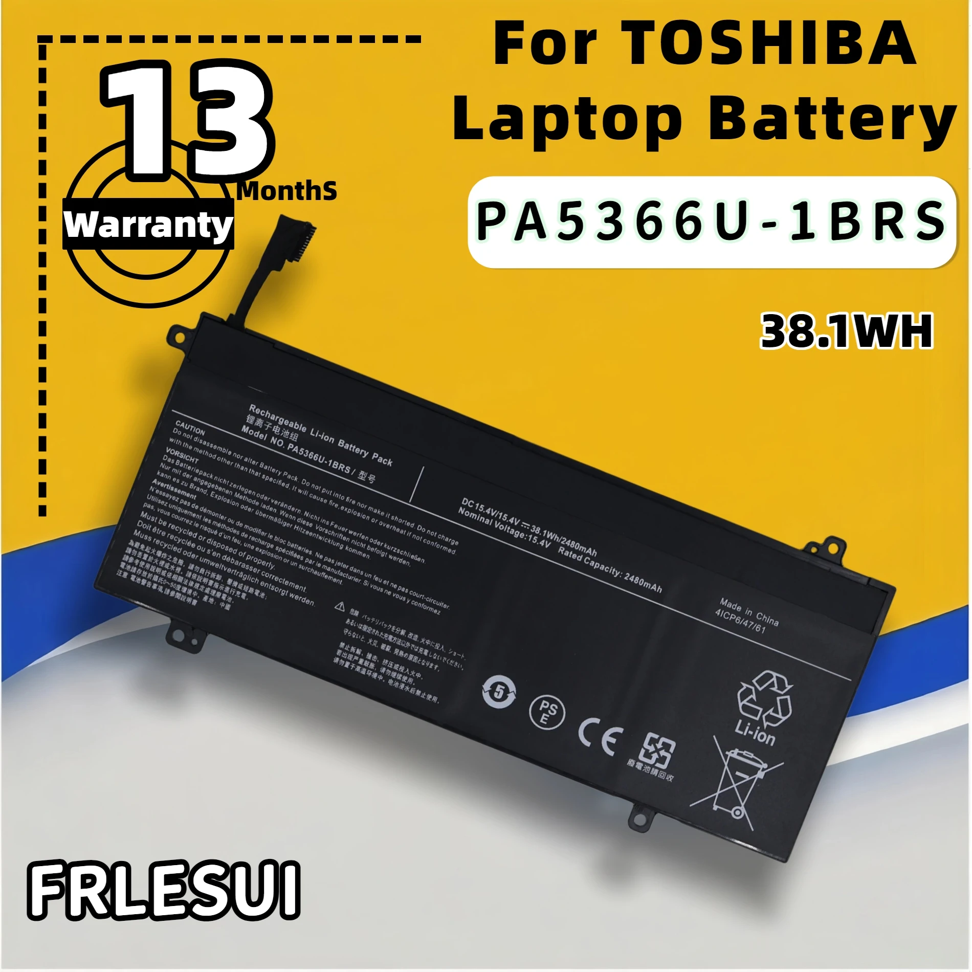 

FRLESUI Battery PA5366U For Toshiba Dynabook Satellite Pro L50-J L50-G L40-G EX50L-K PA5366U-1BRS PA5368U-1BRS PA5368U
