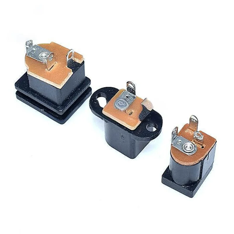 20PCS DC Power Socket DC-012 DC-015 DC-017 5.5X2.1MM 180° Vertical 3-Pin