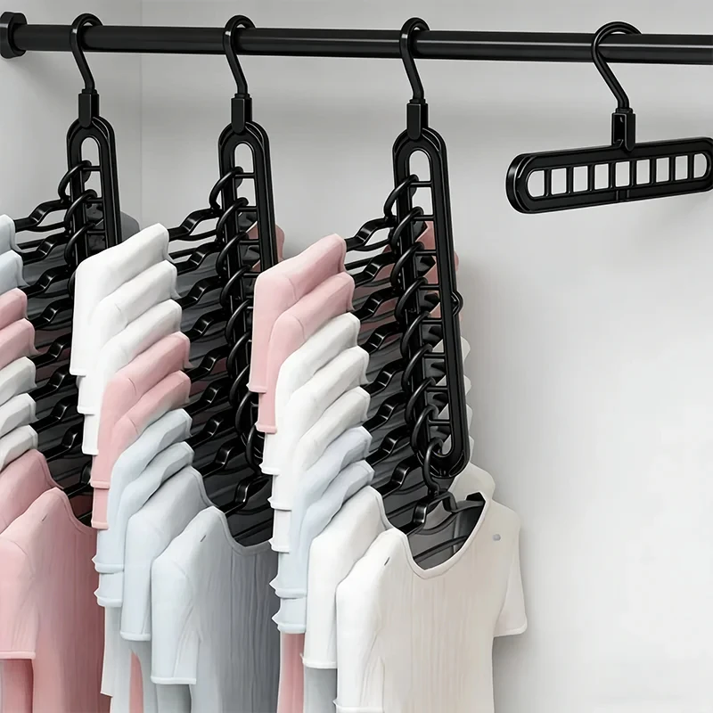 9-Hole Clothes Hanger Organizer Wardrobe Space Saving Storage Hanger for Clothes Folding Magic Hangers Closet Drying Racks Home