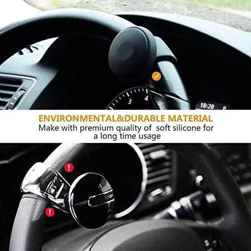 Easy Setup Silicone Steering Wheel Spinners for Cars, No Tools Required