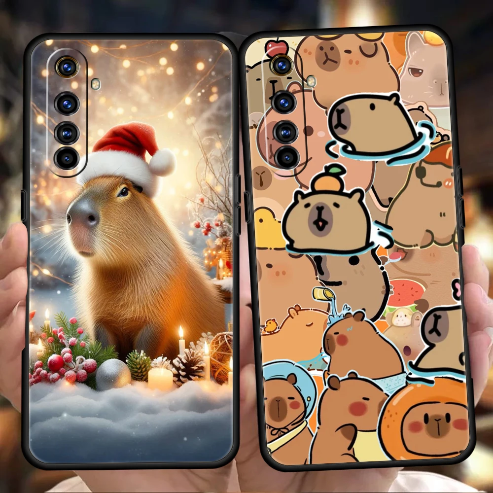 Cute Capybara Soft TPU For Realme 10 11 8i 9i 9 Pro Plus GT2 C3 6 7 8 Pro C21 C11 C25 C35 Pro 5G Shockproof Phone Cover Capa Bag