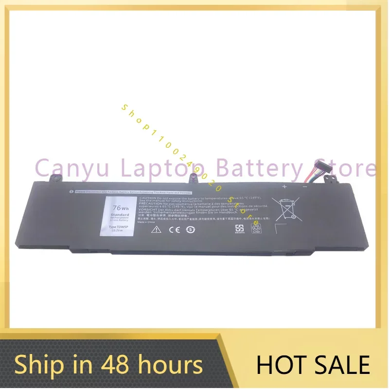 

2024 New TDW5P Battery For Alienware 13 R3 ALW13C-1738 2508 2718 2738 2838 JFWX7 04RRR3 0V9XD7 4RRR3 P81G P81G001