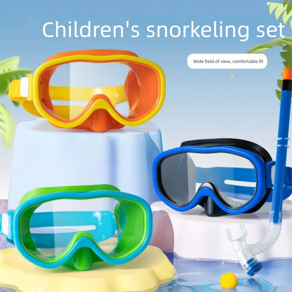 

Eyewear Kid Snorkel Set Waterproof Anti-fog Kids Swimming Goggles No Leaking Clear Vision Kids Snorkeling Goggles Children/Kids