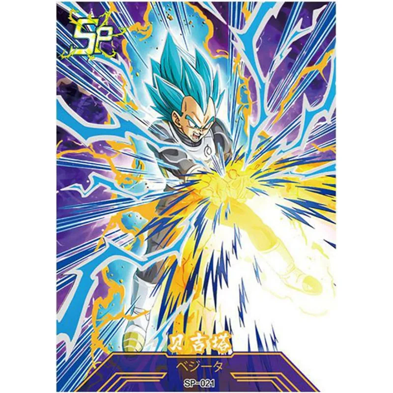 Anime Dragon Ball SP Rare Flash Card Jiren Master Roshi Gogeta Ubu Vegeta Son Goku Collection Art Card regalo di compleanno di natale