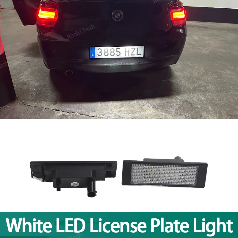 2Pcs Canbus LED License Plate Light For BMW E81 E87 F21 E63 E64 F06 F12 F13 M6 Z4 E85 E86 E89 Mini Cooper Clubman Countryman 12V