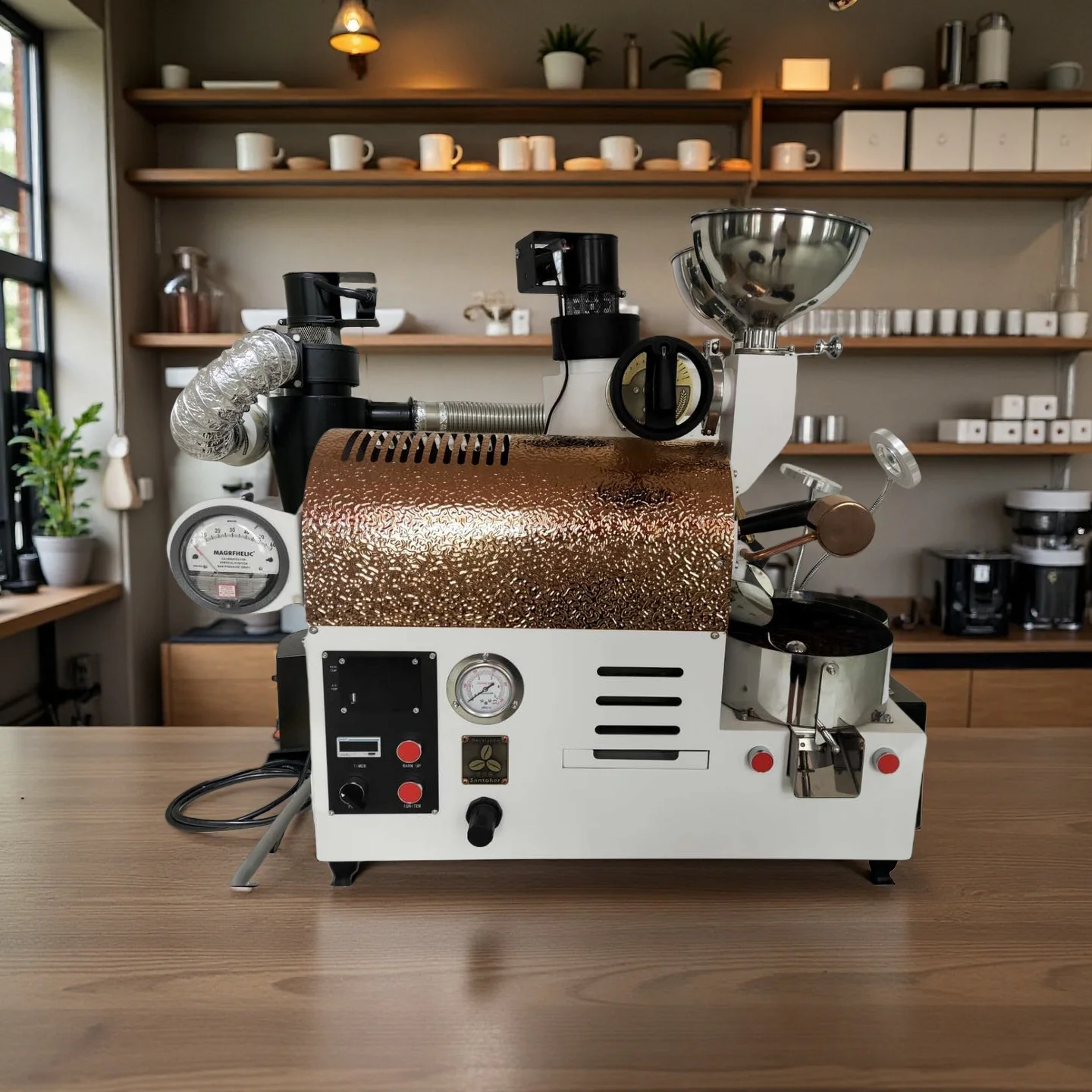 

Wintop Hot Sale Gas Heating Coffee Roaster 300g 500g 700g Commercial Coffee Roasting