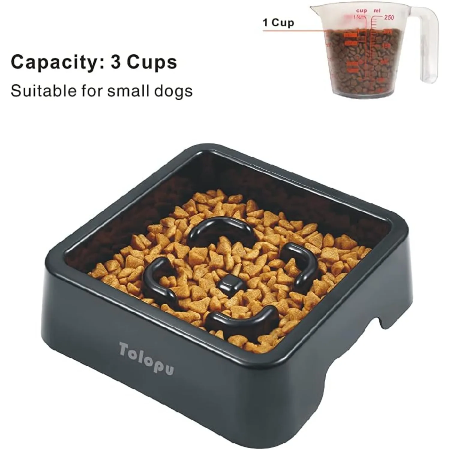 Small Slow Feeder Dog Bowls Stop Bloat Bowl Anti-Choking &Anti-Gulping & Fun Feeding Bowl Puppies eat bowl slowly