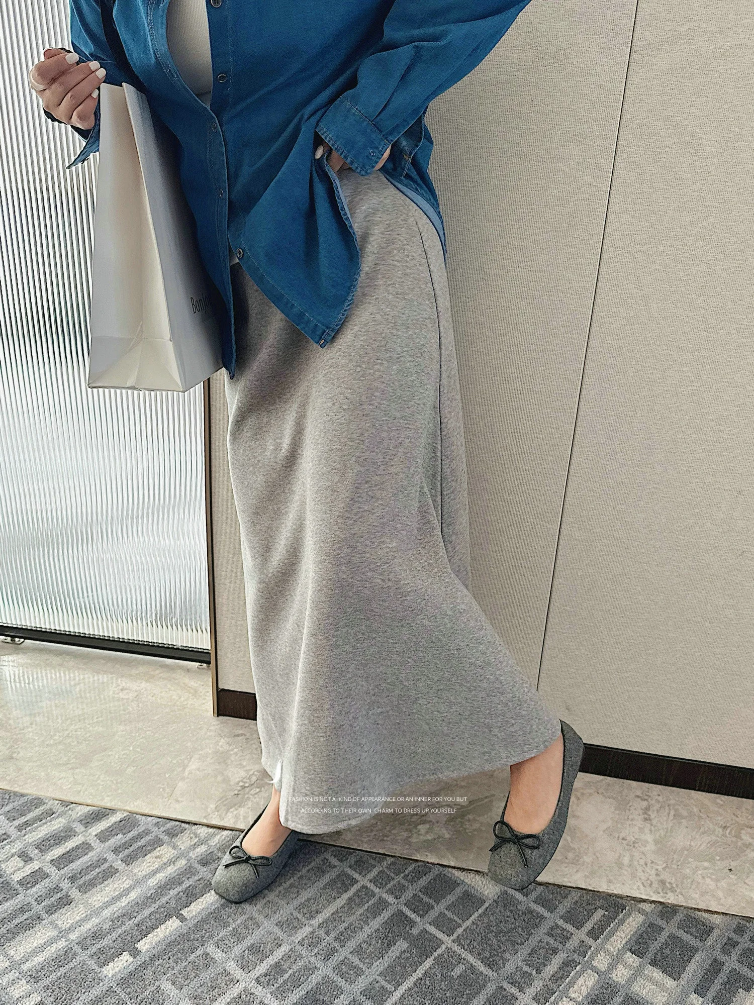 

Женская юбка А-силуэта с высокой талией, на флисовой подкладке, с эффектом утяжки, длинная, из полиэфирного волокна, повседневная