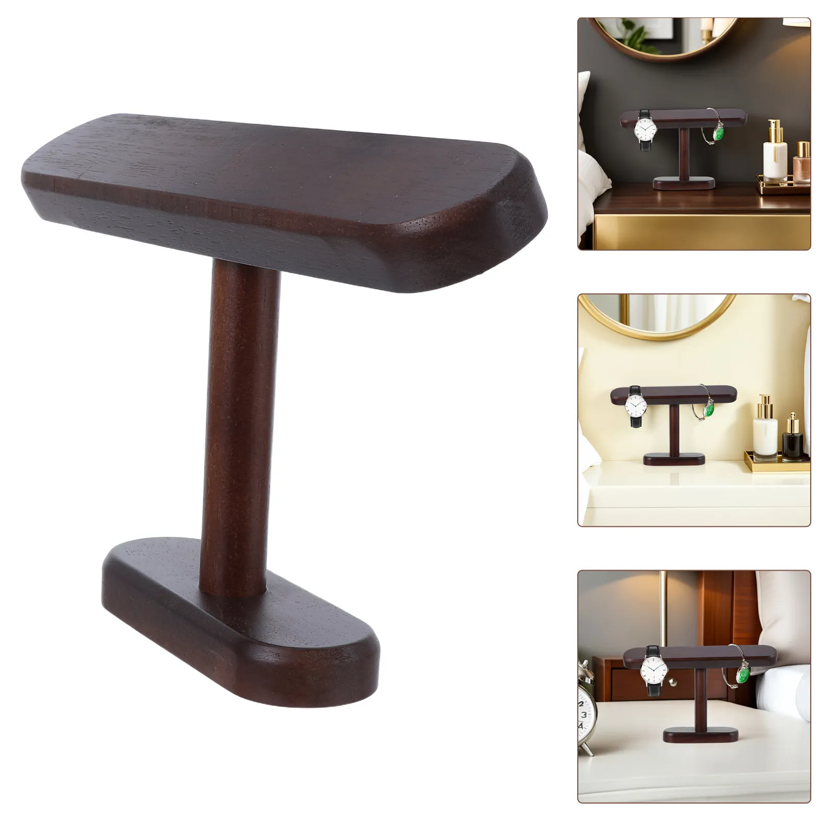 

Деревянная подставка-органайзер для украшений, Т-образная подставка для часов, держатель для браслетов, ожерелий, настольная витрина для ювелирных изделий