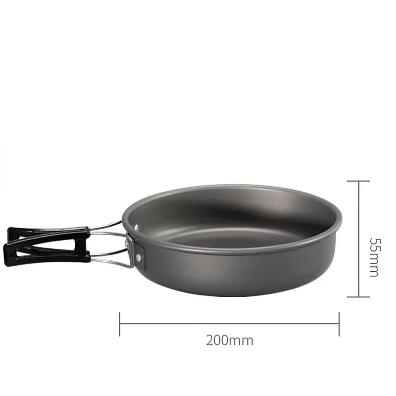 DS-500 Ultra Lightweight Portable Single Frying Pan in Outdoor Picnic Set Frying Pan