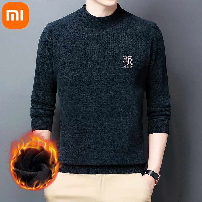 Newest Xiaomi Youpin padded chenille half turtleneck sweater winter thickening warm comfortable bottoming knit shirt men