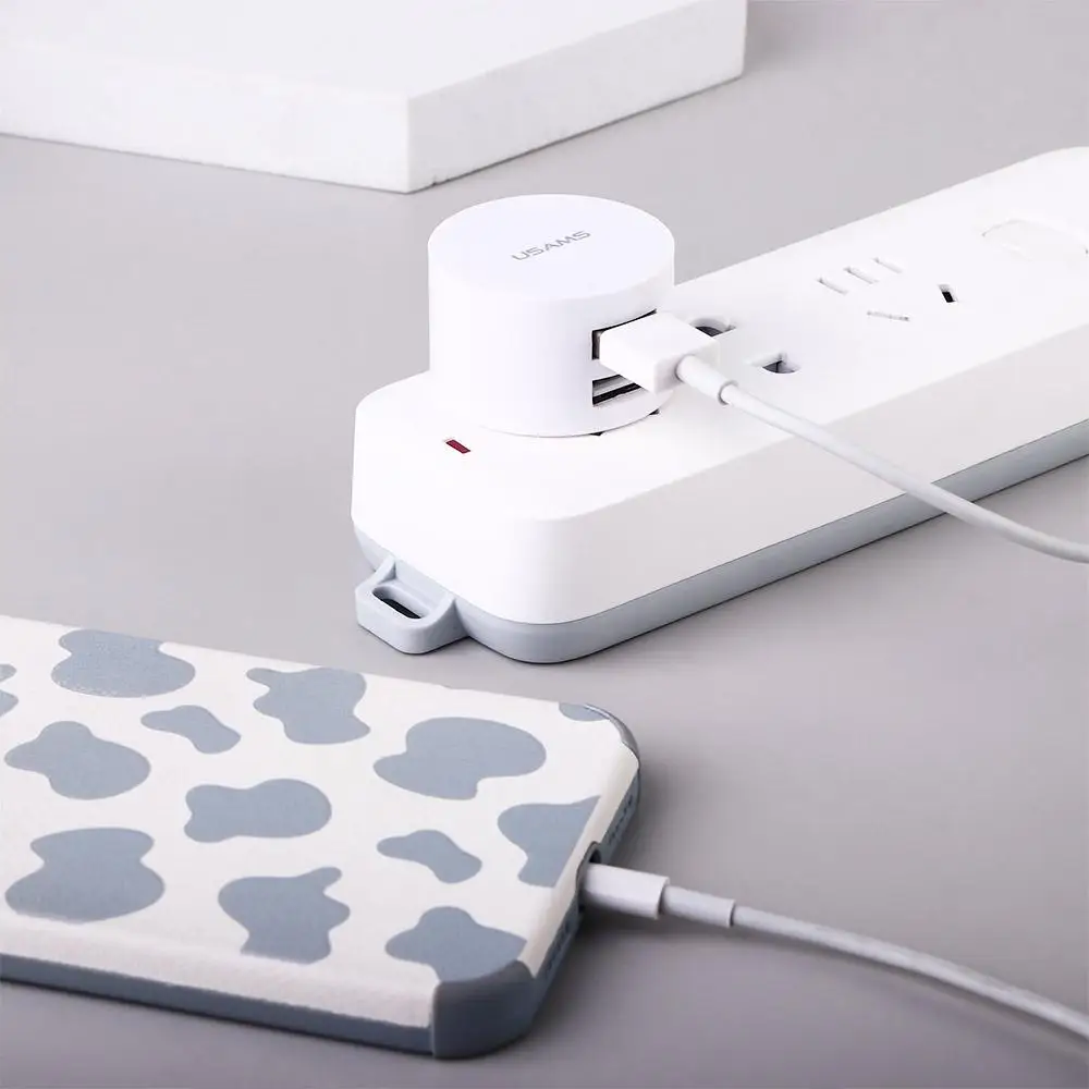Travel Charger Mini Adapter Travel Charger Head Wall Charger Min EU UK US Plug Mobile Phone Charger Dual Usb Round Charger image 4