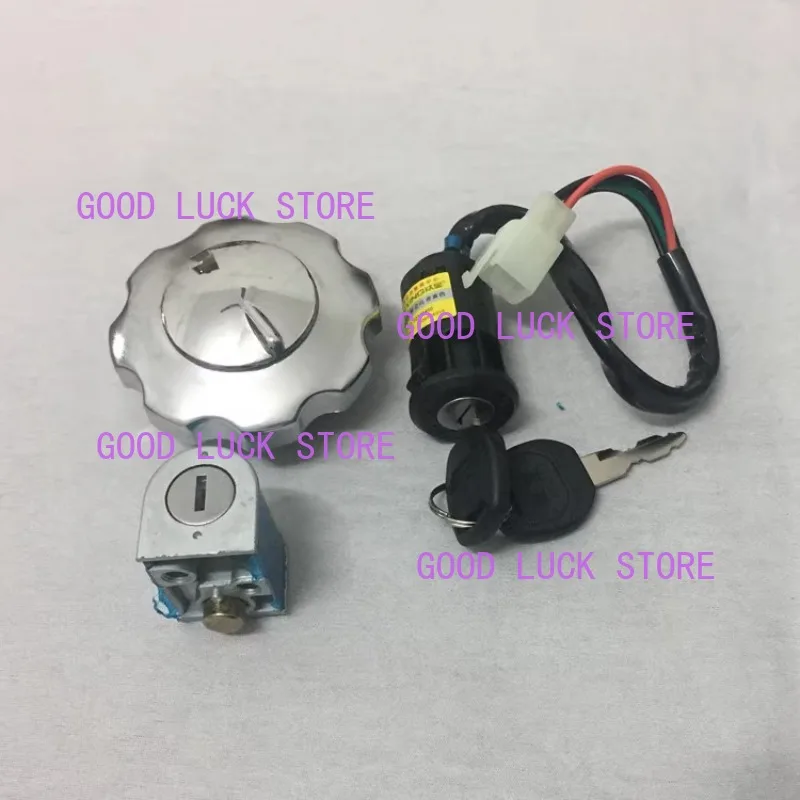 

4 Wire Motorcycle Ignition Switch fuel tank Cap Lock key Kits For Honda CG125 CG 125cc 150cc ZJ125 zj150 ZJ 125 150