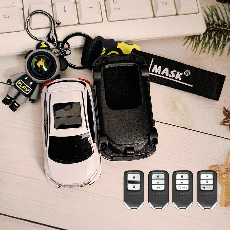 For Honda VEZEL Car Model for Honda Accord EX EXL Civic Crv Hrv Pilot Ridgeline Key Cover CASE Holder Fob Keychain Accessories