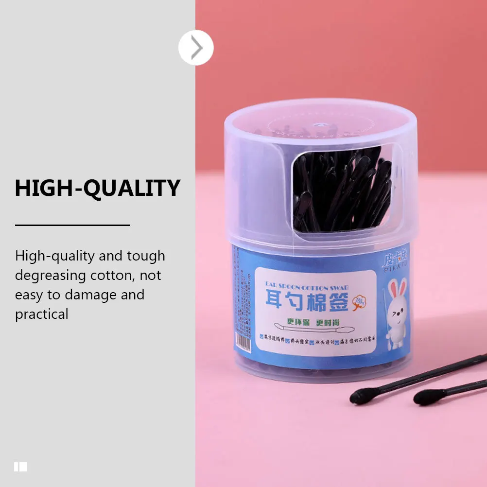 4 صناديق أذني أعواد قطنية ذات رؤوس مزدوجة آمنة صديقة للبيئة للبالغين مسحات قطنية للصرف الصحي اليومي أدوات تنظيف الأذن