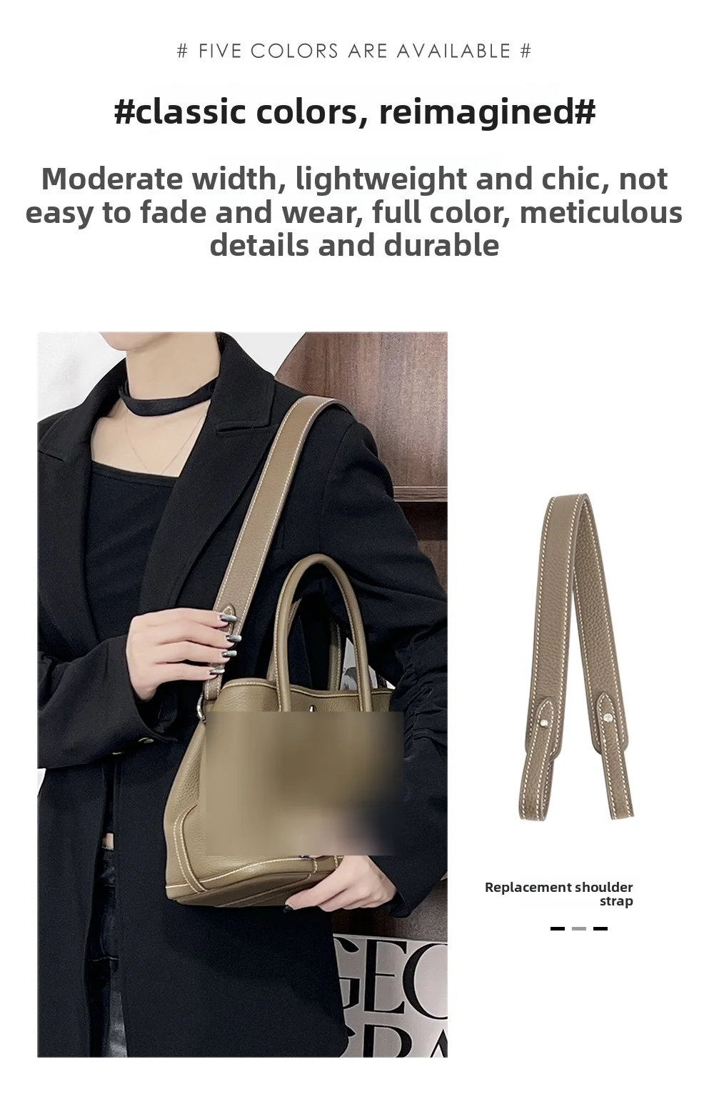 Leather Replacement Crossbody Bag Strap For Garden30 36 Mini23 Durable Fashion Good Quality Bag Modification Bag Accessories