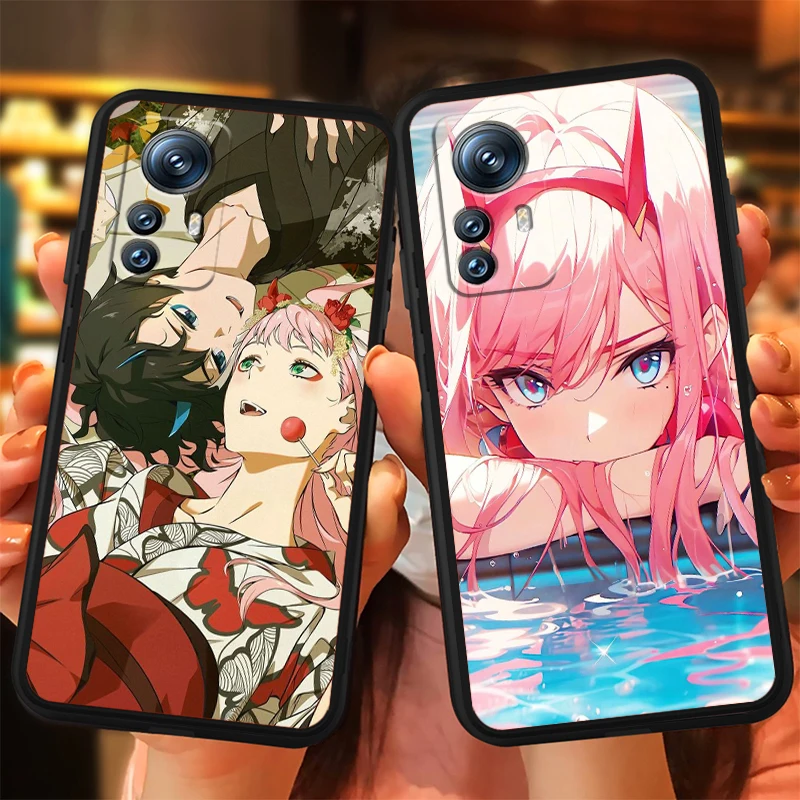 Darling In The Franxx Anime Art For Xiaomi Mi 14 13T 13 12T 12 11T 11i 11 10T 10 Pro Lite Ultra 5G Black Soft Phone Case