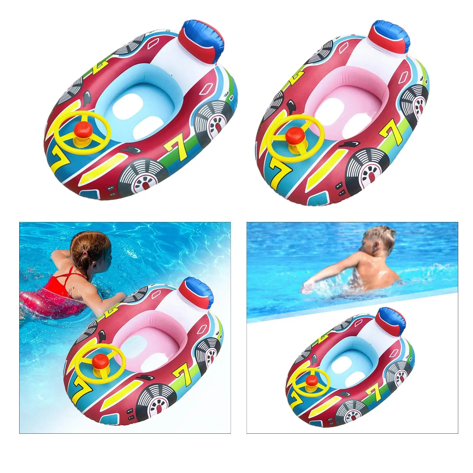 Swimming Float Seat Bathtub Inflatable Float Seat for Holidays Summer Kids