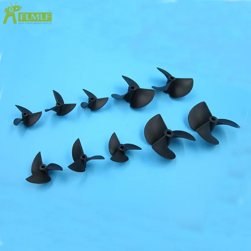 Rc Boat Propeller 3 Blades Nylon Propellers for 3mm/4mm/4.8mm Shaft Rc Boat 3 Blade Plastic Paddles