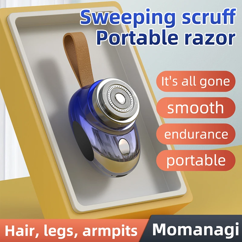 Mini Electric Travel Shaver For Men Pocket Size Washable Rechargeable Portable Painless Cordless Trimmer Knive Face Beard Razor