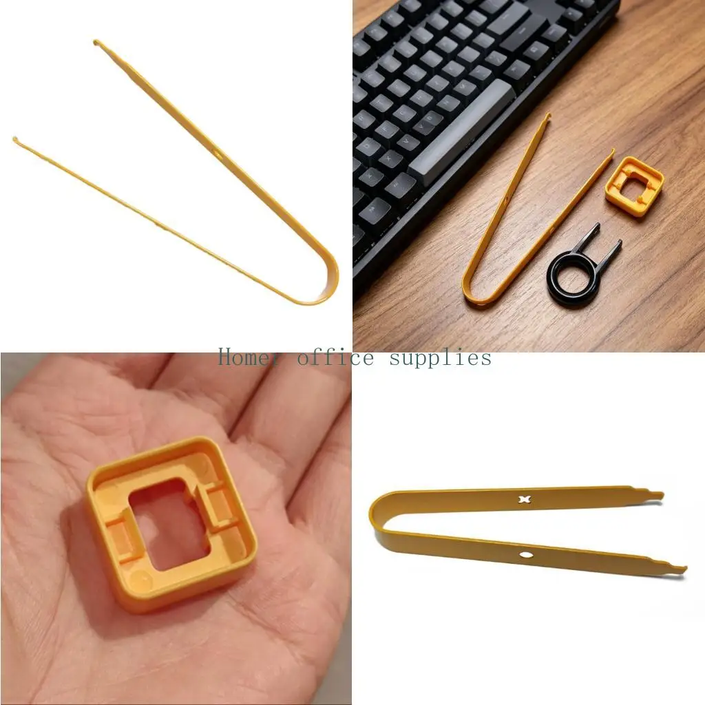 

K43B Keyboard Keycap Puller And Switches Extractor 3Piece Set Sturdy Plastic And Metal Material For Keyboard Repair