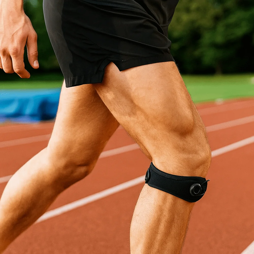 Adjustable Knob Sports Knee Guard Band Tendon Injury Prevent Ligament Strain Patellar Strap Knee Pads Supporting Knee