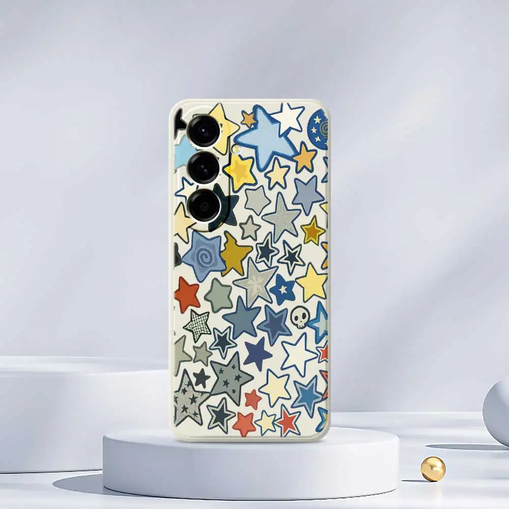 삼성 갤럭시 A56 A32 A23 A22 5G A32 A23 4G A55 A54 A53 A52 A51 A35 A34 A31 A25 A24용 화려한 별 무늬 소프트 폰 케이스