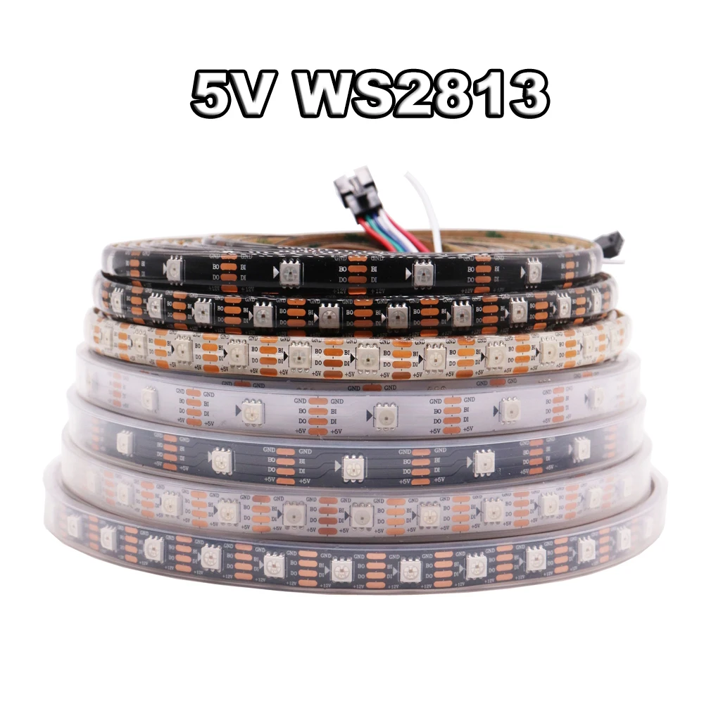 

WS2813 (WS2812B Update) Led Strip Light For Decorations 30/60/144 Pixels/Leds/M RGB Lighting Individual Addressable WS2812 DC5V