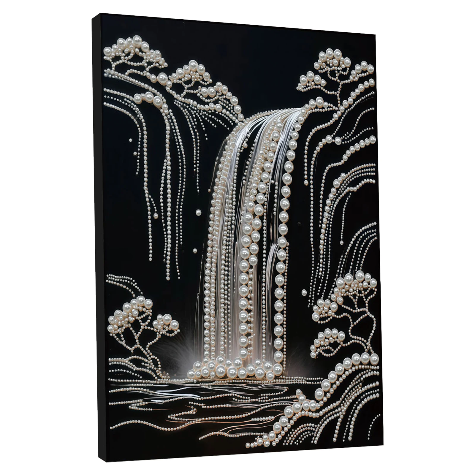

Waterfall DIY Pearl Painting Art Kits for Adults Home Wall Decor Pearl Gem Paintings Picture Arts Craft With Frame 30x40cm