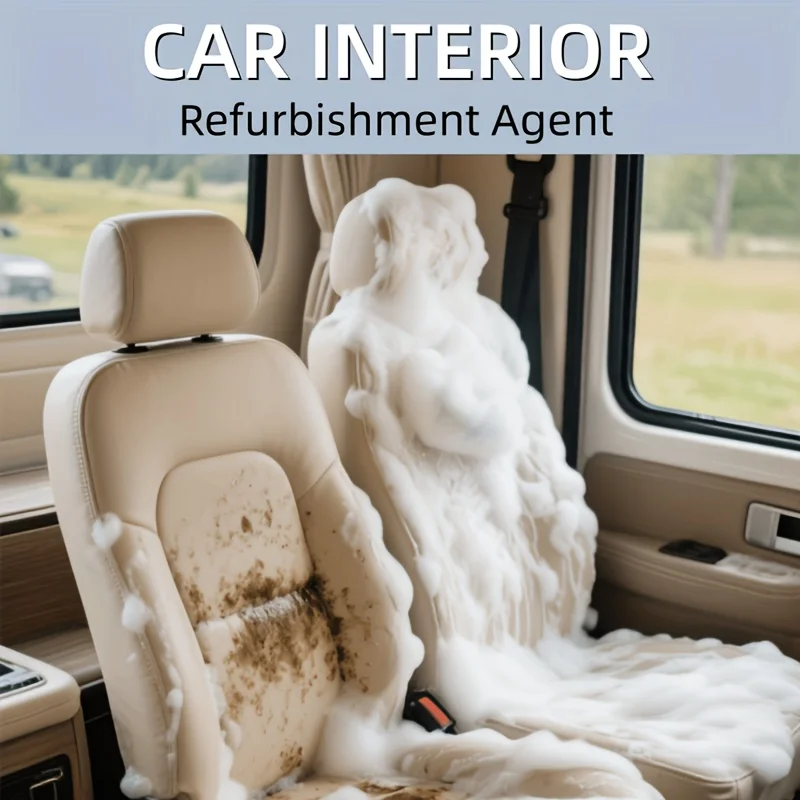 Car Interior Cleaner Foam Auto Upholstery Cleaner Fabric Seat Stain Remover Spray Dust Removal Care
