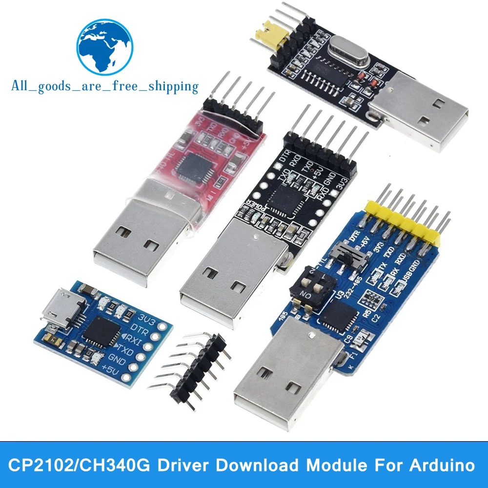 TZT CP2102 USB 2.0 to UART TTL 5PIN Connector Module Serial Converter STC Replace FT232RL CH340G PL2303 For Arduino Pro mini