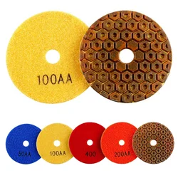 1PCS 4 Inch 100mm Diamond Polishing Pad For Granite Marble Flexible Concrete Stone Polish Disc Wet Buffing Grinding Wheel