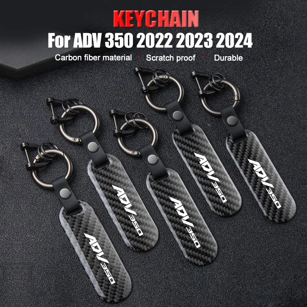 

Motorcycle Key Chain Waist Wallet Key Ring Carbon Fiber Keychain Keyring Key Pendant For Honda ADV 350 ADV350 2022 2023 2024