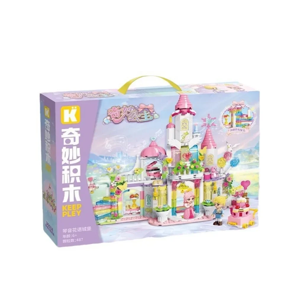 Keeppley Bouwstenen Qin Yin Bloem Taal Kasteel Outdoor Camping Voertuig Gemonteerd Puzzel Model Speelgoed Kinderen Kerstcadeau