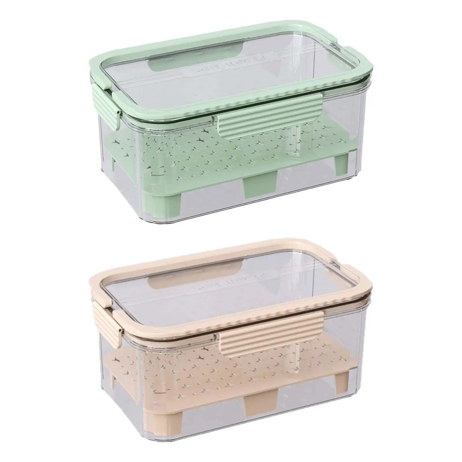 

Ice Chilled Camping Food Container Reusable Clear Produce Saver Versatile Snackle Box for Fridge Outdoor Fruits Dessert Picnic