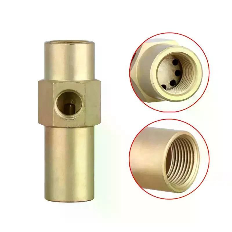 Brass Siphon Full Cone Nozzle Base Waste Oil Burner Nozzle For Injection, Air Atomization Boiler Combustion Parts